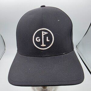 AG Green Label Adults L/XL Black Flexfit Golf Hat Delta Cap Casual Athletic